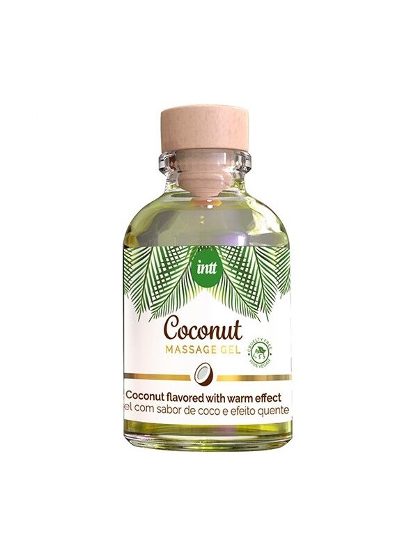 INTT - VEGAN MASSAGEGEL MET KOKOSNOOTSMAAK EN WARMTE-EFFECT