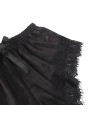 SUBBLIME - 953935 CASUAL SILK NIGHTGOWN + LACE PANTS BLACK S/M