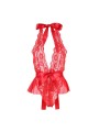 SUBBLIME - 953973 SEXY BODY WITH RUFFLES + BELT RED S/M