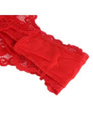 SUBBLIME - 953980 SEXY BODYSUIT MET RUCHES + RODE RIEM L/XL