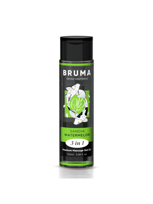 BRUMA - ÓLEO DE MASSAGEM PREMIUM EFEITO CALOR SABOR MELANCIA 3 EM 1 - 