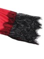 SUBBLIME - 954024 LACE SHEER BACK CAMISOLE + THONG RED/BLACK L/XL