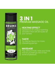 BRUMA - HUILE DE MASSAGE PREMIUM EFFET CHALEUR SAVEUR DE PASTÈQUE 3 EN