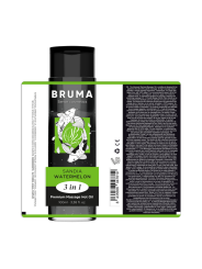 BRUMA - HUILE DE MASSAGE PREMIUM EFFET CHALEUR SAVEUR DE PASTÈQUE 3 EN