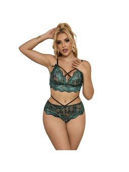 SUBBLIME - 954086 BH + HÖSCHEN SPITZE GRÜN S/M