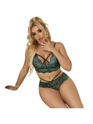 SUBBLIME - 954086 GROENE KANTEN BH + SLIPJE S/M