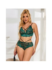 SUBBLIME - 954086 BRA + PANTIES LACE GREEN S/M