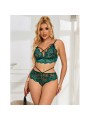 SUBBLIME - 954086 GROENE KANTEN BH + SLIPJE S/M
