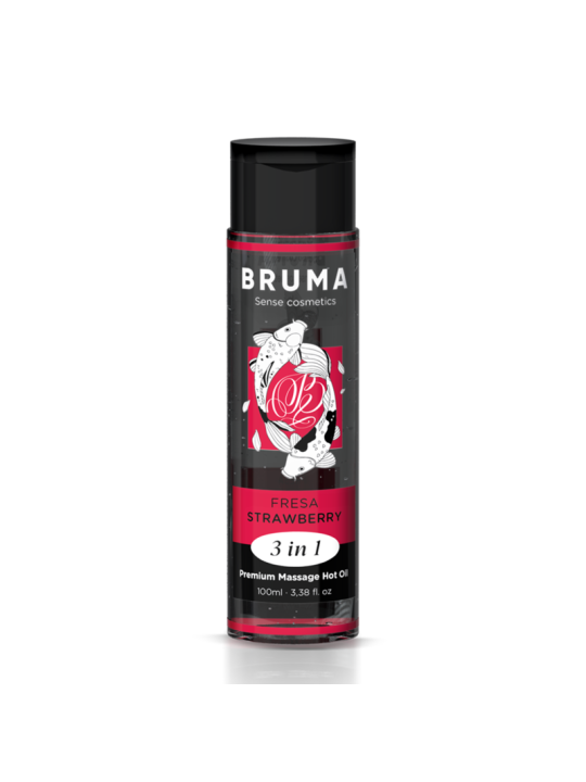 BRUMA - ÓLEO DE MASSAGEM PREMIUM EFEITO CALOR SABOR MORANGO 3 EM 1 - 1