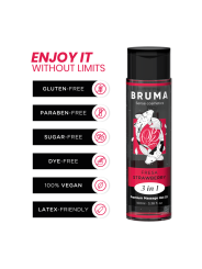 BRUMA - ÓLEO DE MASSAGEM PREMIUM EFEITO CALOR SABOR MORANGO 3 EM 1 - 1