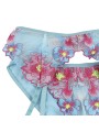 SUBBLIME - 954116 BH + SLIPJE MET KOUSENBAND BLAUW BLOEMENDESIGN L/XL