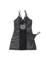 SUBBLIME - 954178 ZWARTE LEDEREN JURK + STRONG L/XL