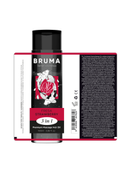BRUMA - PREMIUM-MASSAGEÖL MIT WÄRMEEFFEKT, ERDBEERE-GESCHMACK 3 IN 1 -