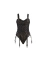 SUBBLIME - 954260 BODY CON CATENE + CINTURA REGGICALZE NERO S/M