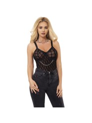 SUBBLIME - 9542277 BODY WITH CHAINS + GARTER BELT BLACK L/XL