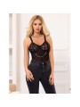 SUBBLIME - 954277 BODY MET KETTINGEN + KOUSENBAND ZWART L/XL