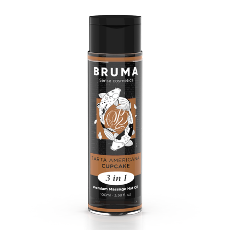 BRUMA - HUILE DE MASSAGE PREMIUM EFFET CHALEUR SAVEUR CUPCAKE 3 EN 1 -