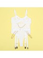SUBBLIME - 954291 BODY CON CADENAS + LIGUEROS BLANCO L/XL