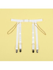 SUBBLIME - 954291 BODY CON CADENAS + LIGUEROS BLANCO L/XL