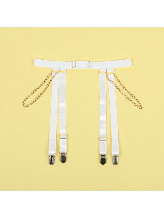 SUBBLIME - 954291 BODY CON CADENAS + LIGUEROS BLANCO L/XL