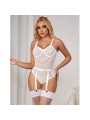 SUBBLIME - 954291 BODY CON CADENAS + LIGUEROS BLANCO L/XL