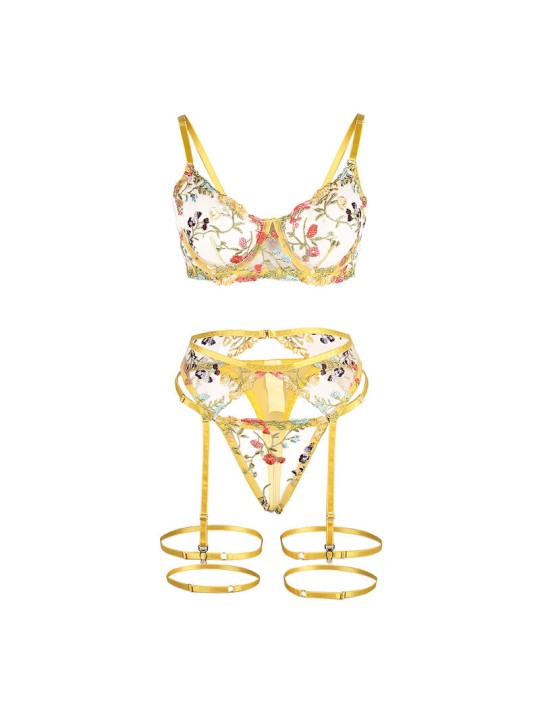 SUBBLIME - 954352 GELE BH MET BLOEMENDESIGN + TRINDER + KOUSENBAND L/X