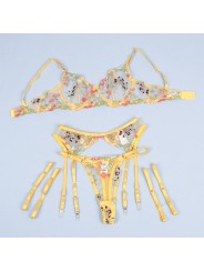 SUBBLIME - 954352 GELE BH MET BLOEMENDESIGN + TRINDER + KOUSENBAND L/X