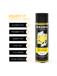 BRUMA - HUILE DE MASSAGE PREMIUM EFFET CHALEUR SAVEUR PINA COLADA 3 EN
