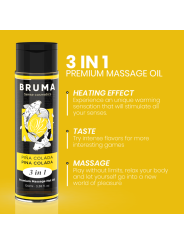 BRUMA - PREMIUM MASSAGE OLIE WARMTE EFFECT ANANAS SMAAK 3 IN 1 - 100 M