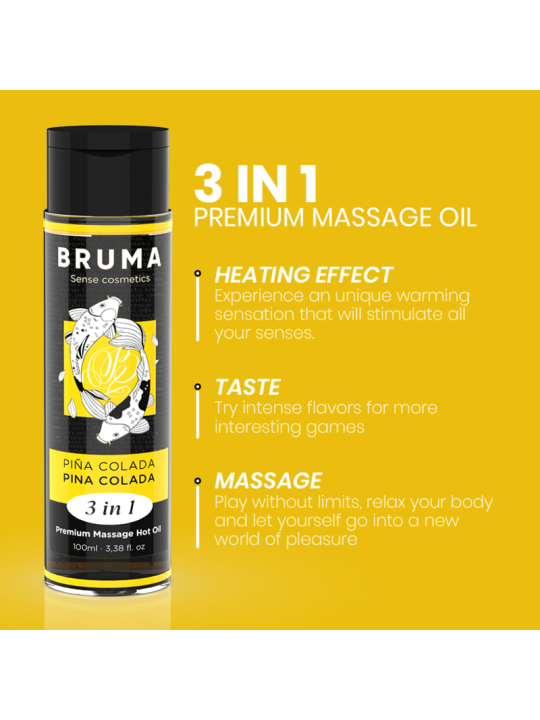 BRUMA - OLIO DA MASSAGGIO PREMIUM EFFETTO CALORE SAPORE PINA COLADA 3 