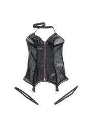 SUBBLIME - 954451 VESTIDO SEXY DE MALHA COURO PRETO L/XL