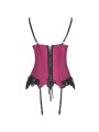 LIVCO CORSETTI FASHION - AGRAFENA CF 90436 KORSET + TRUI BORDEAUX S/M