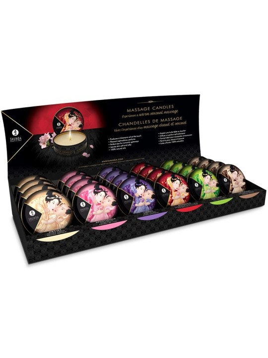 SHUNGA - MINI CARESS BY VELA DISPLAY VELAS DE MASSAGEM 24 UNIDADES