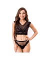 LIVCO CORSETTI FASHION - ELIN LC 20212 SUJETADOR + PANTIES NEGRO S/M
