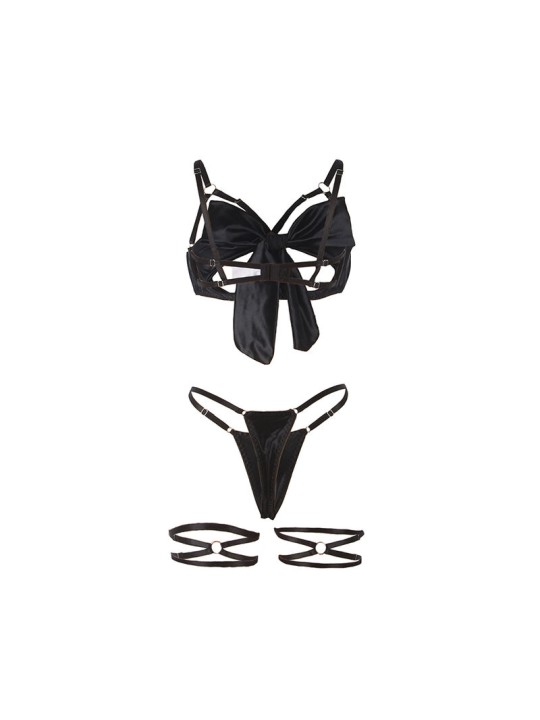 SUBBLIME - 955199 VERSTELBARE ZWARTE STRIK BH SET S/M