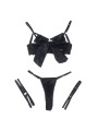 SUBBLIME - 955205 VERSTELBARE ZWARTE STRIK BH SET L/XL