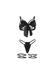 SUBBLIME - 955205 BRA SET WITH ADJUSTABLE BLACK BOW L/XL