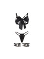 SUBBLIME - 955205 VERSTELBARE ZWARTE STRIK BH SET L/XL