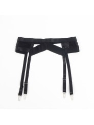 SUBBLIME - 955243 BLACK BONDAGE BRA WITH GARTER SET L/XL