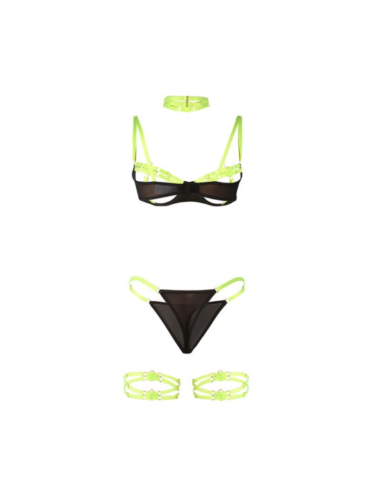 SUBBLIME - 955274 CONJUNTO DE SUTIÃ COM COLAR E DETALHES NAS PERNAS VE