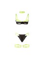 SUBBLIME - 955274 BRA SET WITH NECKLACE AND LEG DETAILS FLUORESCENT GR