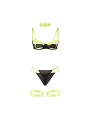 SUBBLIME - 955281 SET BH MET KETTING EN BEENDETAILS FLUORESCEREND GROE