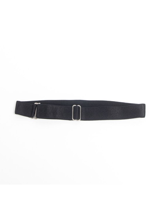SUBBLIME - 955380 ROBE À BRETELLES EN CUIR NOIR L/XL