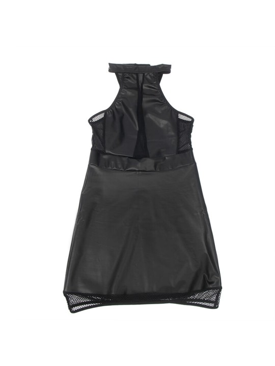 SUBBLIME - 955472 NECKHOLDER-KLEID MIT TRANSPARENZEN, SCHWARZ, S/M