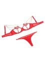 SUBBLIME - 955526 ROOD MESH HART KETTING BH SET L/XL