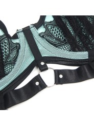 SUBBLIME - 955557 ENSEMBLE SOUTIEN-GORGE EN CUIR VERNI VERT AVEC FERME