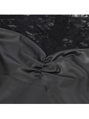 SUBBLIME - 955595 VESTIDO MANGA COMPRIDA COM RENDA PRETA S/M