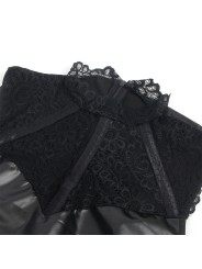 SUBBLIME - 957544 LEDERKLEID MIT SPITZENKRAGEN SCHWARZ S/M