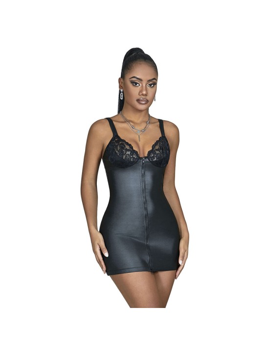 SUBBLIME - 957568 LEDERKLEID MIT REISSVERSCHLUSS SCHWARZ S/M