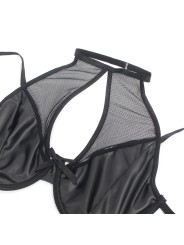 SUBBLIME - 957582 LEDER-BH UND ROCK-SET SCHWARZ S/M